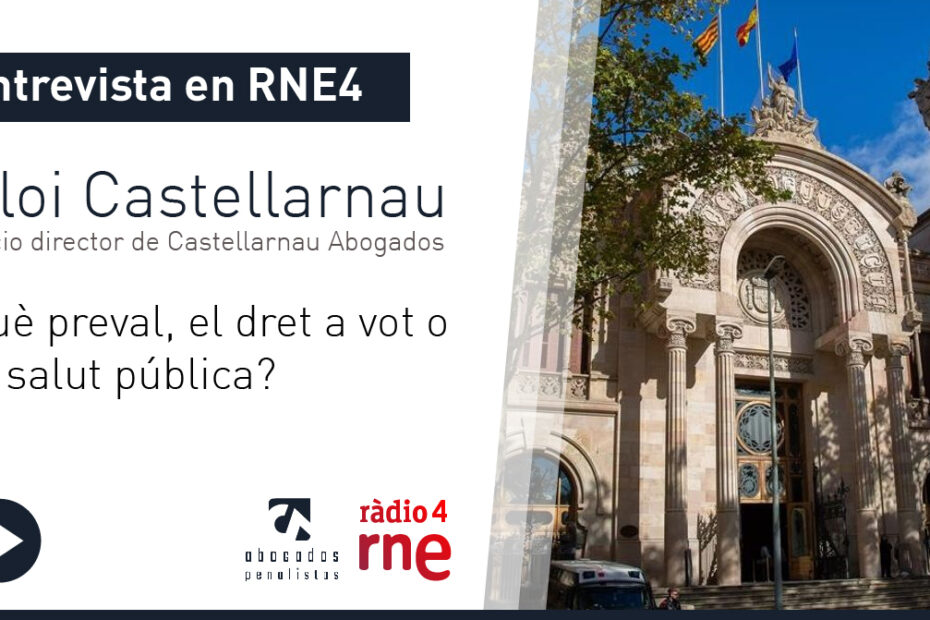 Eloi Castellarnau en RNE4 sobre la suspensión de la convocatoria electora de Cataluña